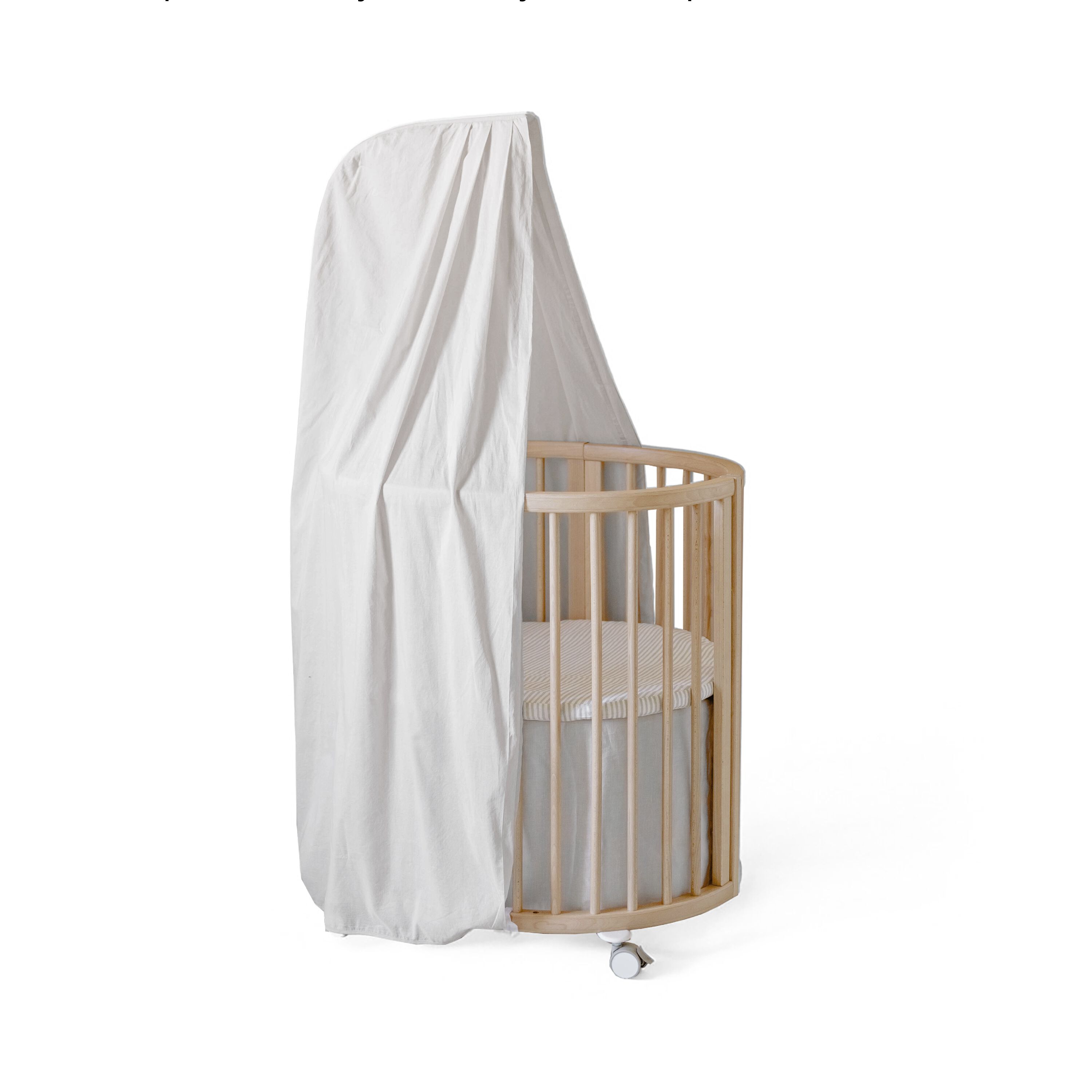Stokke® Sleepi™ Grey Mini Bed Skirt by Pehr, Grey, mainview